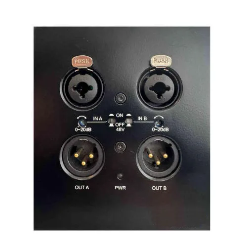 DNA- 22P Interface Dante 2IN e 2OUT com ajuste de ganho