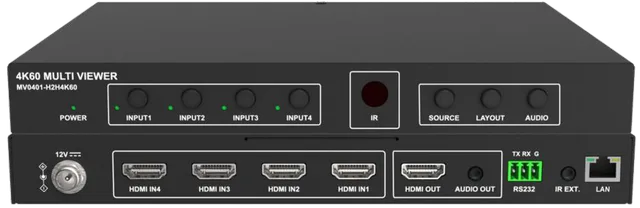 4K60444 HDMI Multiviewer with IP Control