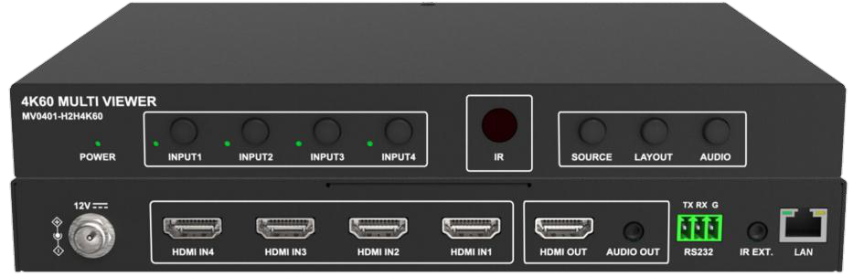 4K60444 HDMI Multiviewer with IP Control