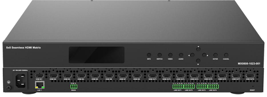 4K60 444 8X8 Seamless HDMI Matrix with VW+MV