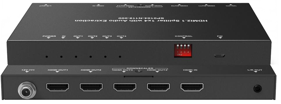 8K HDMI 2.1 1x4 Splitter with Audio De-embedding