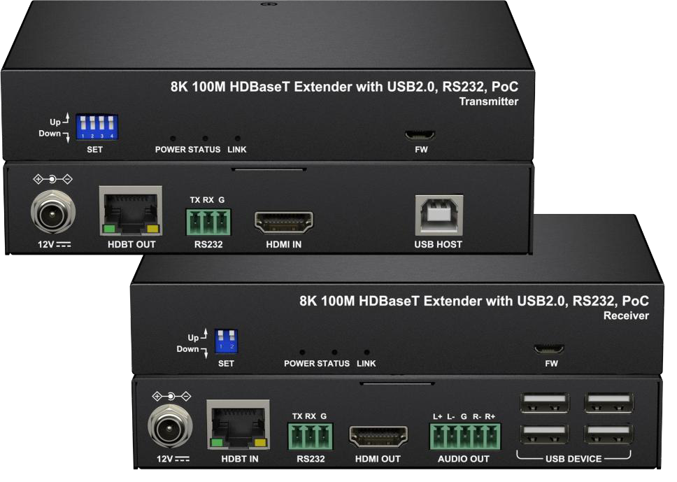 8K30 444/8K60 420 4K120 USB2.0 HDMI KVM Extender