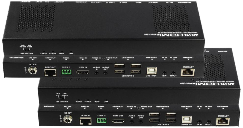 4K60 444 HDBaseT HDR KVM Extender with USB2.0