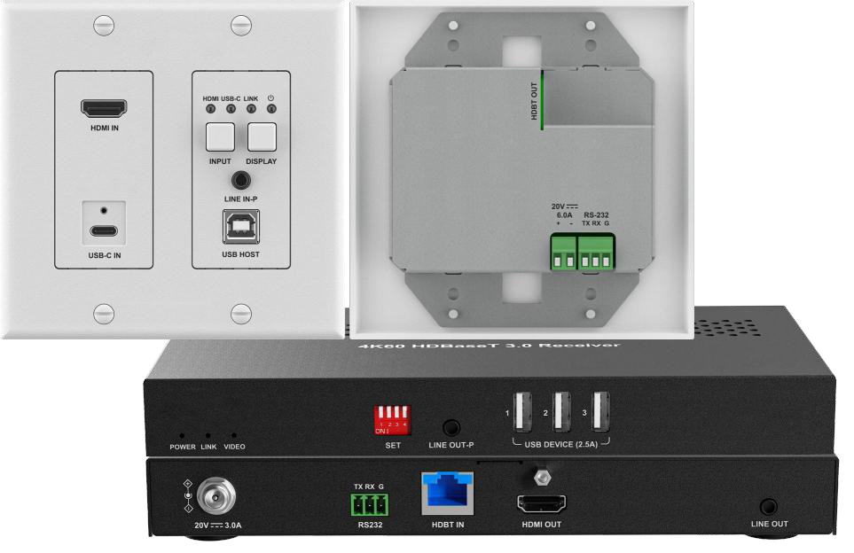 4K60444 HDMI KVM Extender