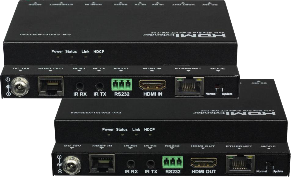 4K30 444 1080P 100m HDBaseT Extender with PoC