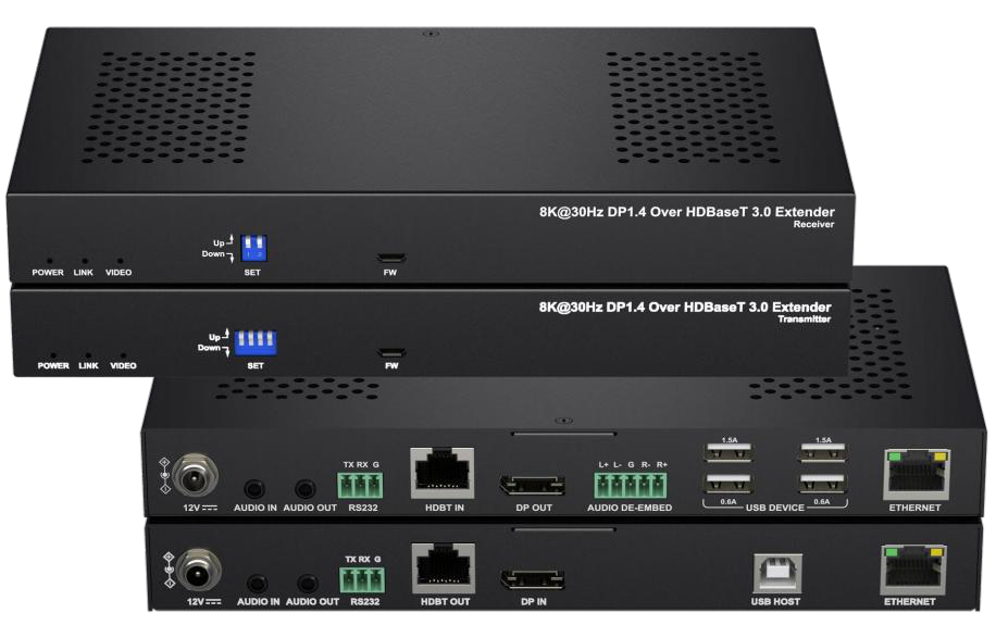 8K30 / 4K 120 DisplayPort1.4 KVM Extender