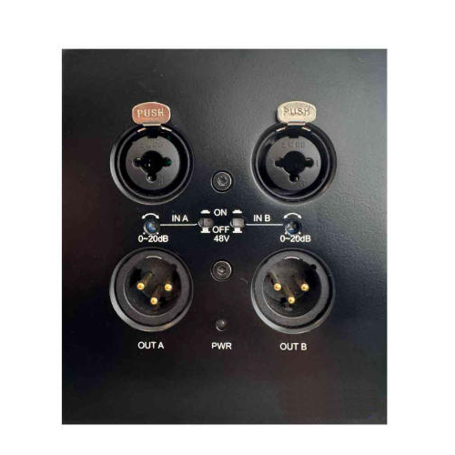 DNA- 22P Interface Dante 2IN e 2OUT com ajuste de ganho